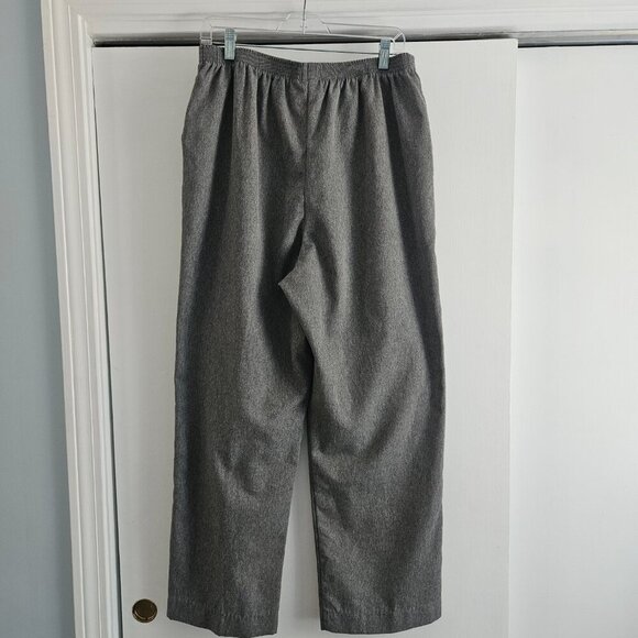 Alfred Dunner Elastic Waist Gray 16 Proportioned Dress Pants - Picture 2 of 7